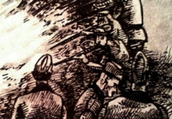 Massenerschießung durch Einsatzkommando (Zeichnung: urian)