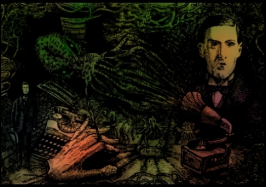 H. P. Lovecraft, Whisperer in the Dark (Zeichnung: urian)
