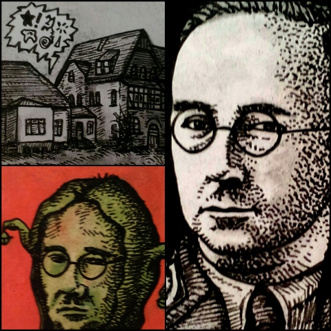 Himmler in Hohenlychen und als Narr (Zeichnung: urian)