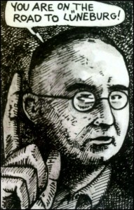 Heinrich Himmler in Haft (Zeichnung: urian)