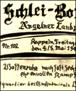 Zeitungsartikel 1945 (Zeichnung: urian)