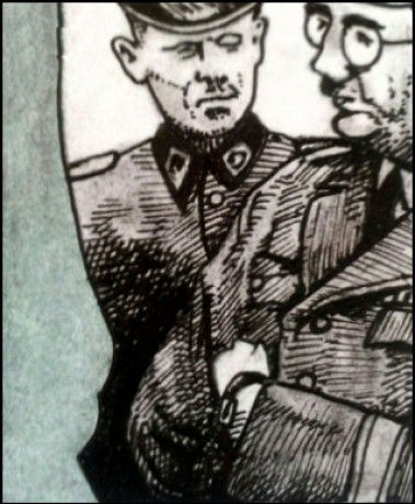 Grothmann und Himmler (Zeichnung: urian)