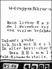 Brief Himmlers an Gebhardt (Zeichnung: urian)