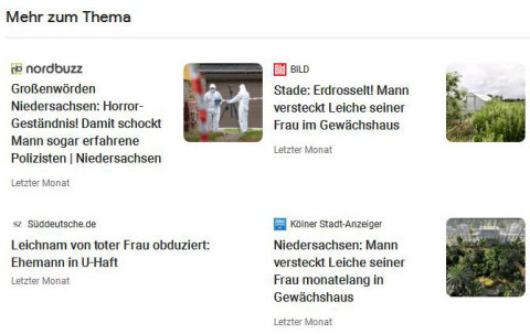 screenshot google News Mord Großenwörden